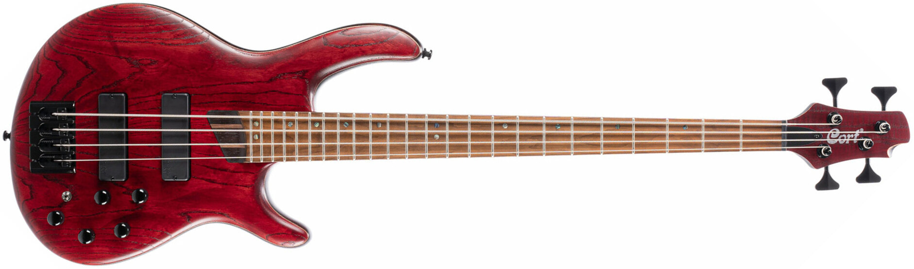 Cort B4 Element Artisan Active Bartolini Mn - Burgundy - Solidbody E-bass - Main picture