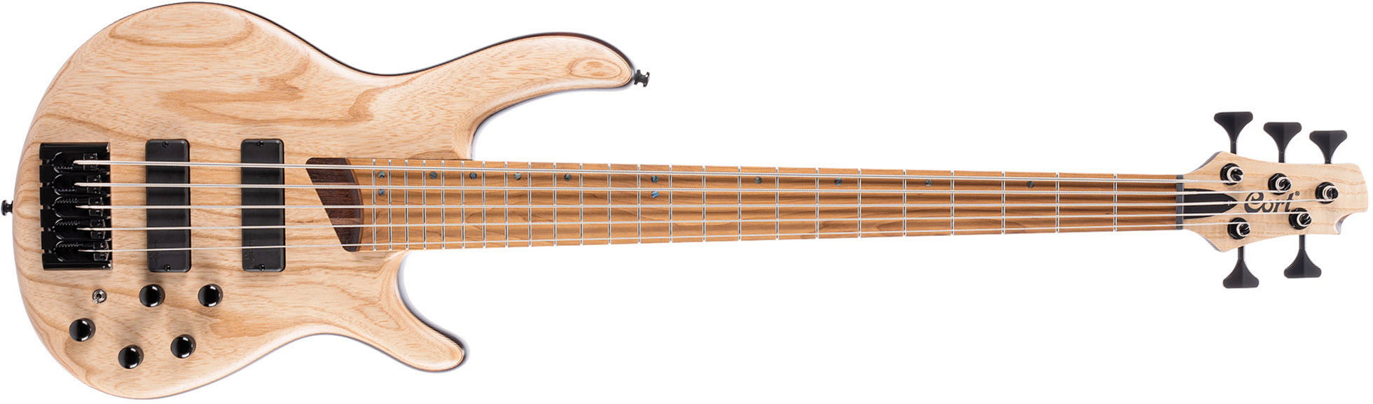 Cort B5 Element Artisan 5c Active Bartolini Mn - Open Pore Natural - Solidbody E-bass - Main picture