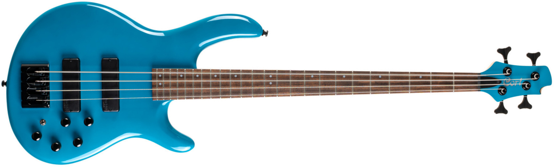 Cort C4 Deluxe Bartolini Jat - Candy Blue - Solidbody E-bass - Main picture