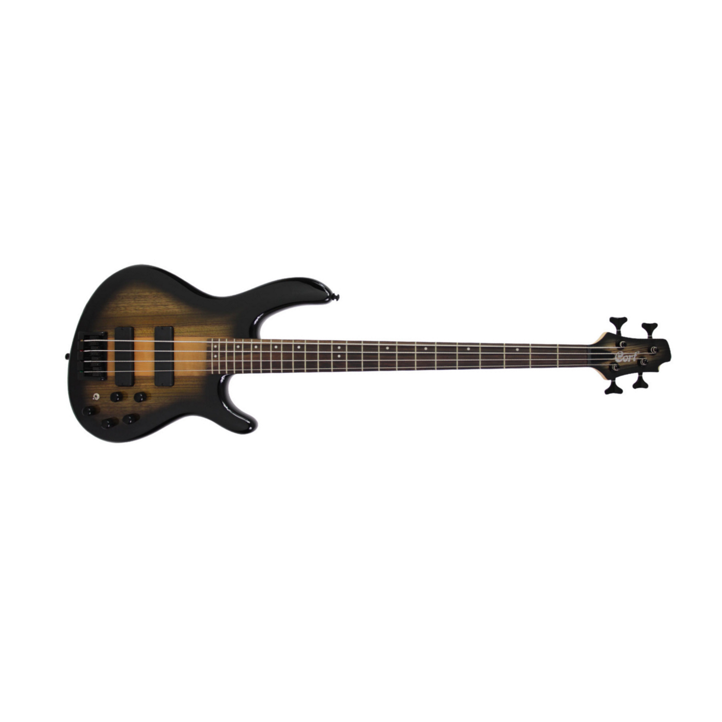 Cort C4 Plus Zbmh Tbb - Transparent Black Burst - Solidbody E-bass - Main picture
