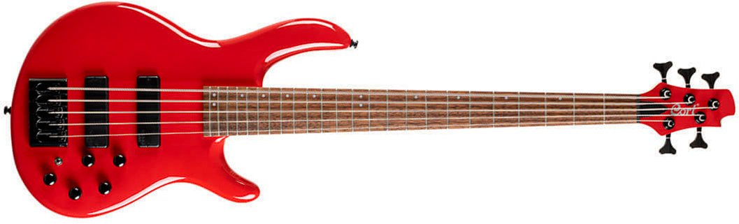 Cort C5 Deluxe Artisan 5c Active Bartolini Jat - Candy Red - Solidbody E-bass - Main picture