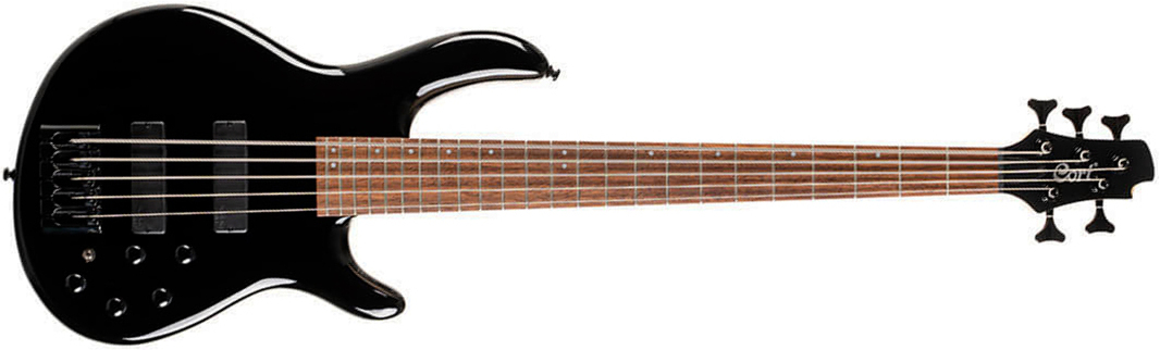 Cort C5 Deluxe Artisan 5c Active Bartolini Jat - Black - Solidbody E-bass - Main picture