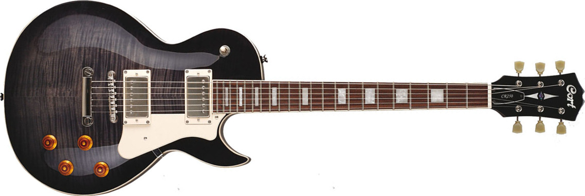 Cort Cr250 Tbk Classic Rock Hh Ht Jat - Trans Black - Single-Cut-E-Gitarre - Main picture