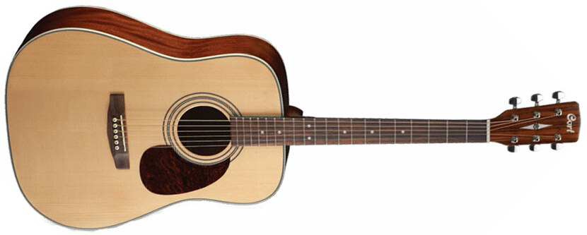 Cort Earth 70 Cedar Top Dreadnought Cedre Acajou Ova - Natural Open Pore - Westerngitarre & electro - Main picture