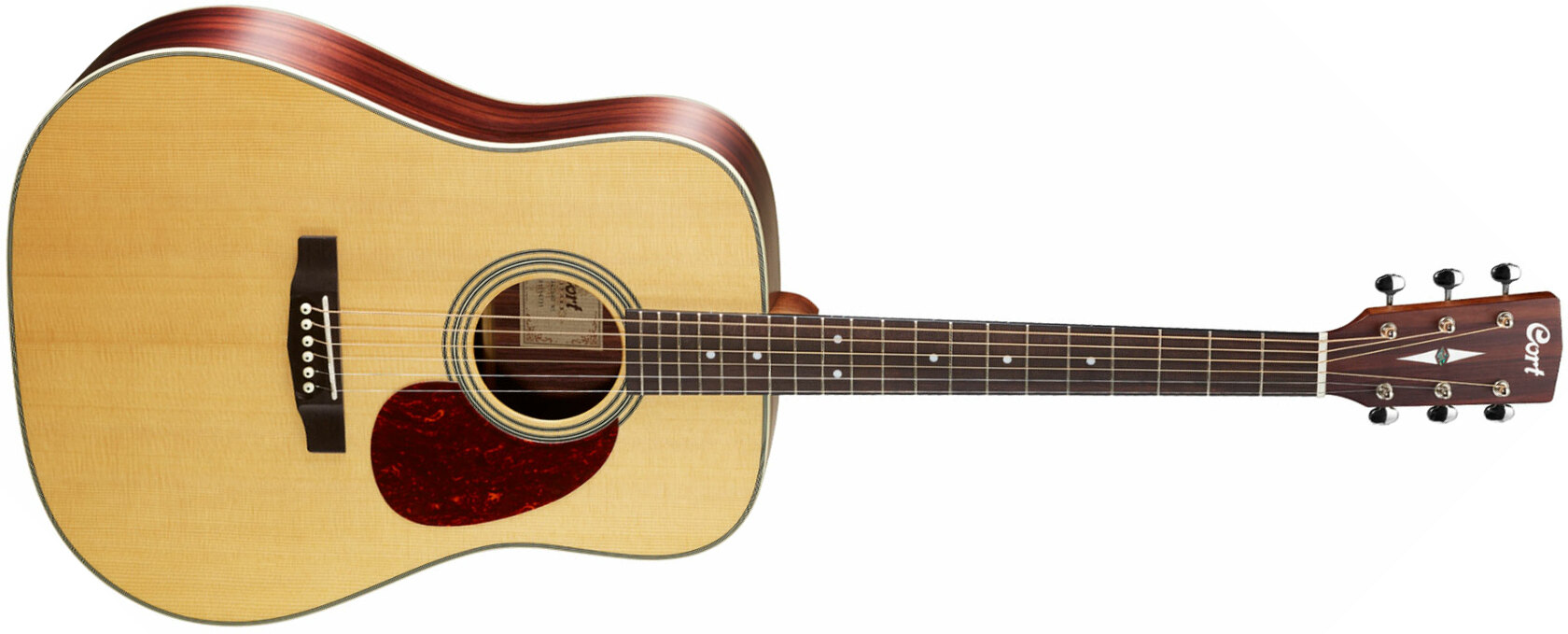 Cort Earth 80 Dreadnought Epicea Evorose Ova - Natural Satin - Westerngitarre & electro - Main picture