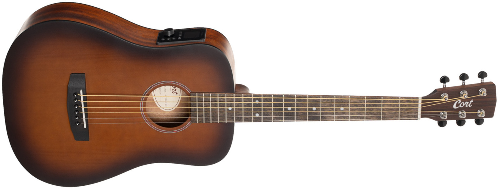 Cort Earth Go Hyvibe Epicea Acajou Lau - Brown Burst - Folk-Gitarre - Main picture
