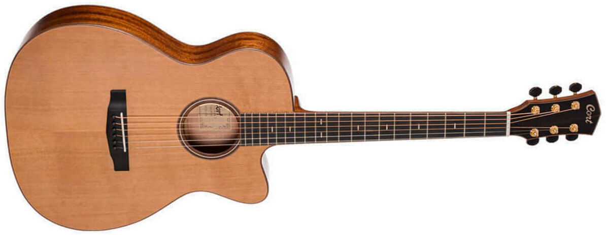 Cort Flow Oc Om Cw Cedre Acajou Eb - Natural Satin - Folk-Gitarre - Main picture