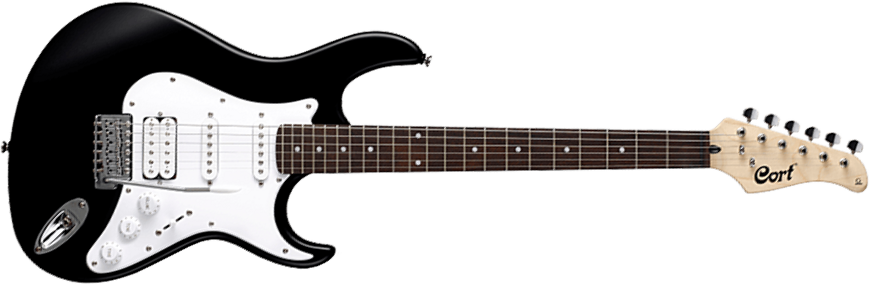 Cort G110 Bk Hss Trem - Black - E-Gitarre in Str-Form - Main picture