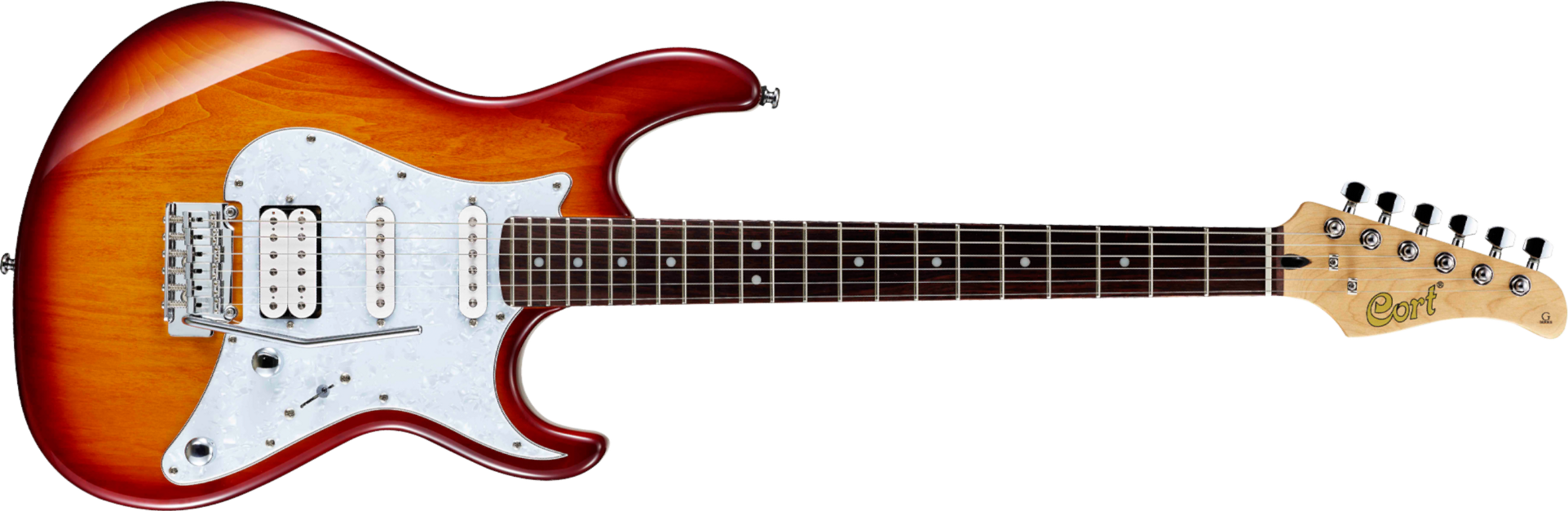 Cort G250 Tab Hss Trem - Tobacco Sunburst - E-Gitarre in Str-Form - Main picture