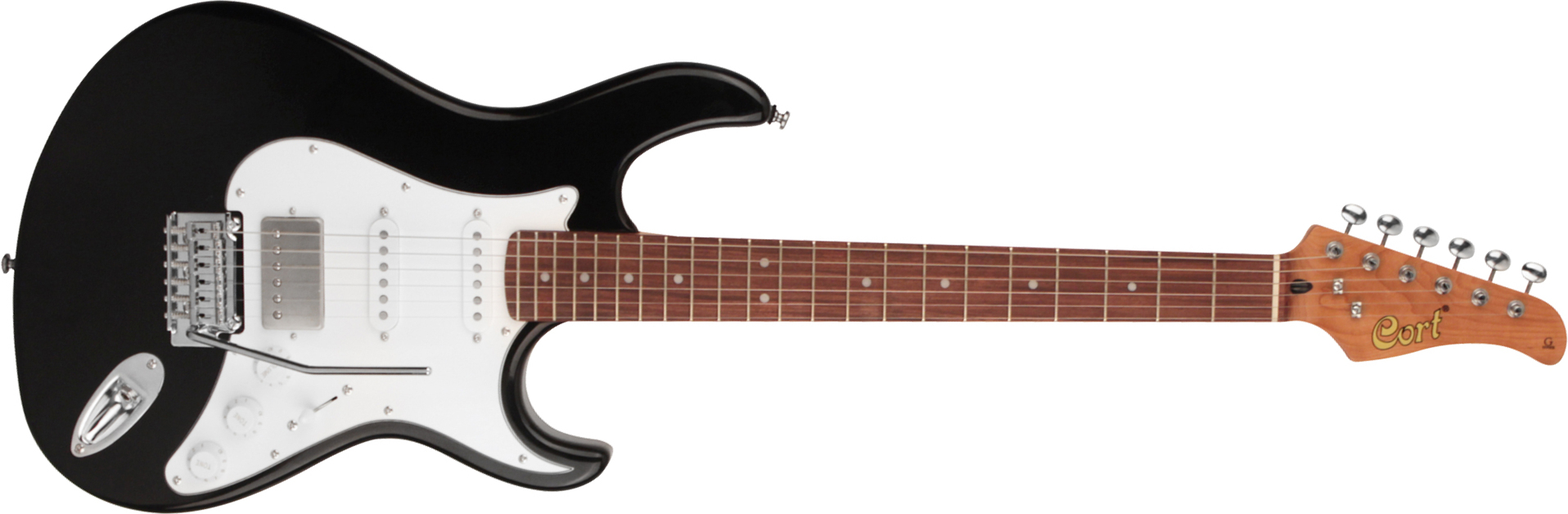 Cort G260cs Hss Trem Pau - Black - E-Gitarre in Str-Form - Main picture