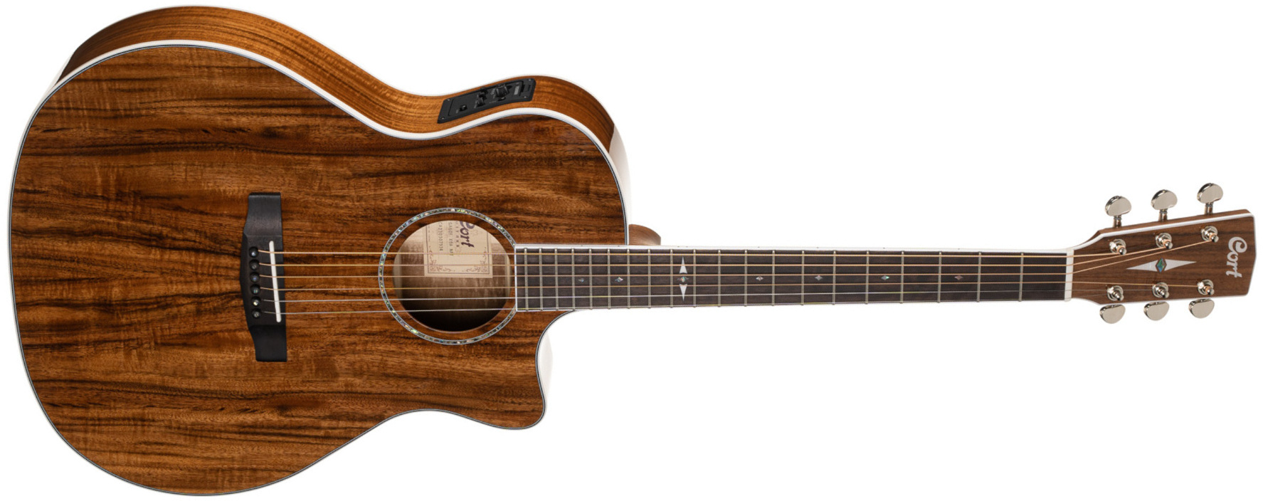 Cort Ga5ffmhop Electro Acajou - Natural - Folk-Gitarre - Main picture