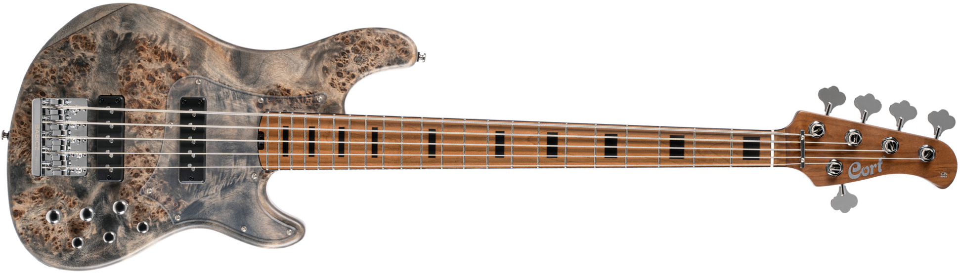 Cort Gb-modern 5c Active Mn - Open Pore Charcoal Gray - Solidbody E-bass - Main picture