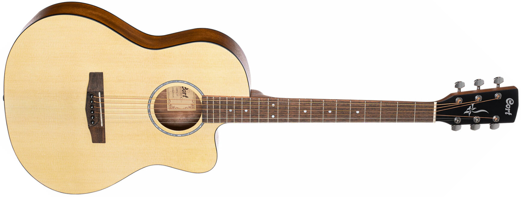 Cort Jade1 Concert Cw Epicea Acajou Mer - Natural Open Pore - Westerngitarre & electro - Main picture
