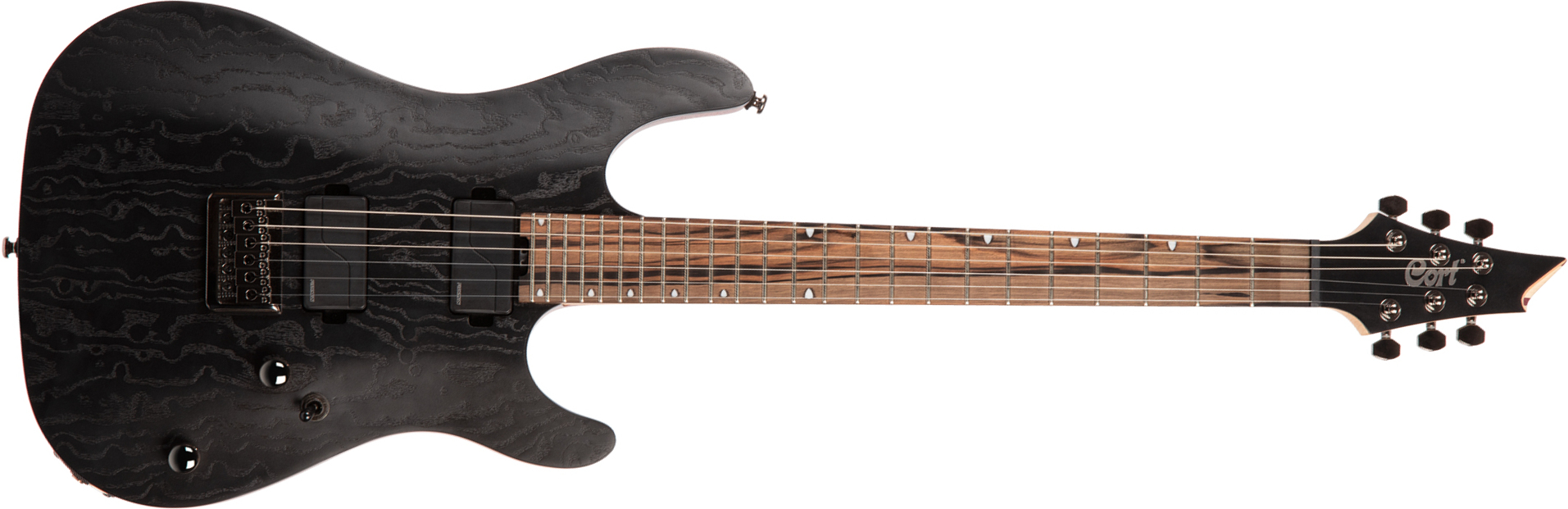 Cort Kx500 Hh Fishman Fluence Ht Eb - Etched Black - E-Gitarre in Str-Form - Main picture
