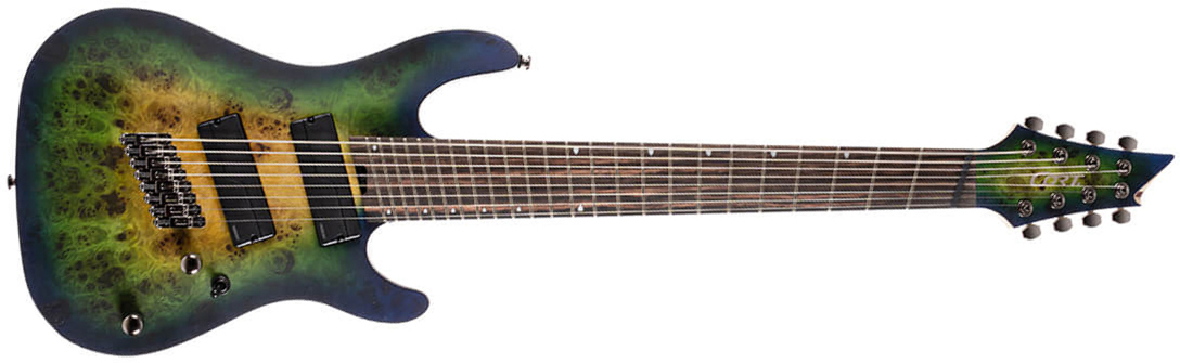 Cort Kx508 Multiscale Ii 8c 2h Fishman Fluence Ht Eb - Mariana Blue Burst - Multi-Scale Guitar - Main picture