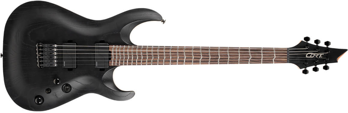 Cort Kx700 Tt True Temperament 2h Fishman Fluence Modern Ht Eb - Open Pore Black - Multi-Scale Guitar - Main picture