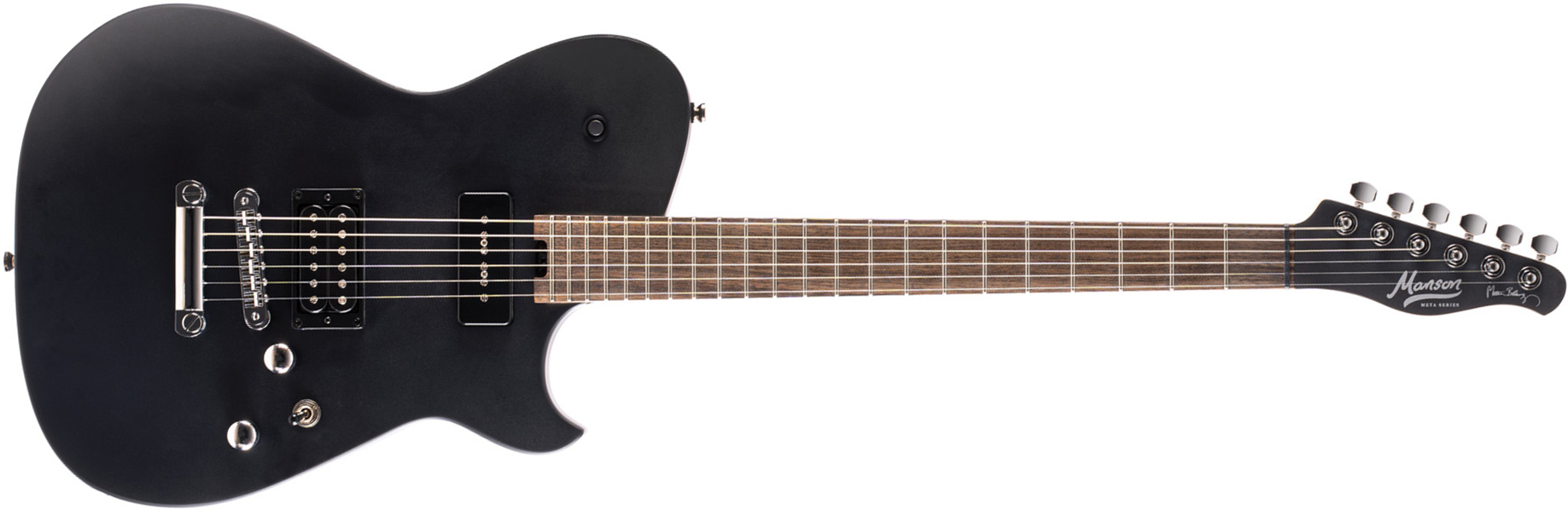 Cort Matthew Bellamy Mbm2 Meta Signature Hs P90 Ht Lau - Satin Black - E-Gitarre in Teleform - Main picture