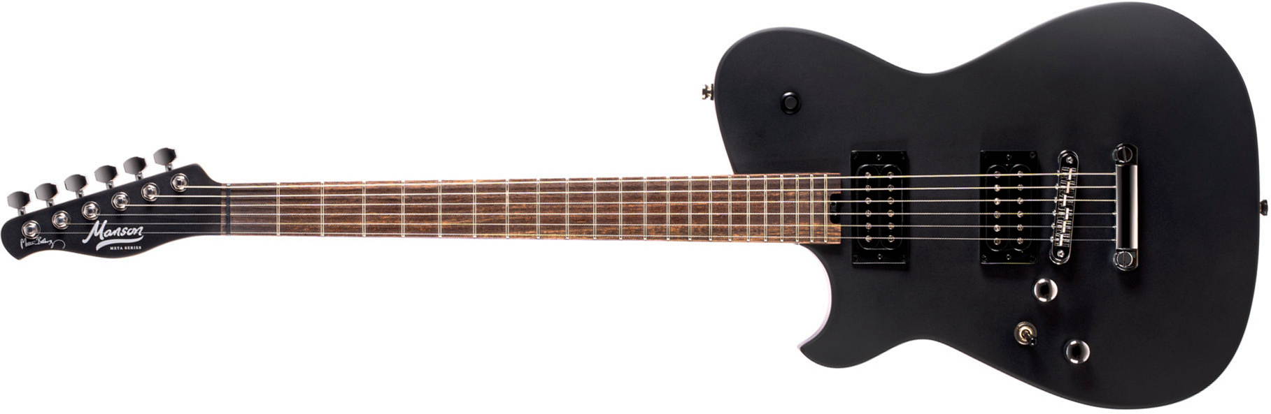 Cort Matthew Bellamy Mbm2h Gaucher Signature 2h Ht Lau - Satin Black - E-Gitarre in Teleform - Main picture
