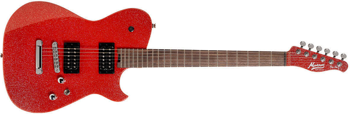 Cort Matthew Bellamy Mbm2h Meta Signature 2h Ht Lau - Red Sparkle - E-Gitarre in Teleform - Main picture