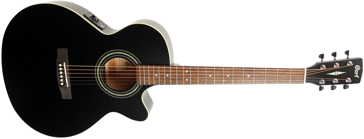Cort Sfx-me - Black Satin - Elektroakustische Gitarre - Main picture