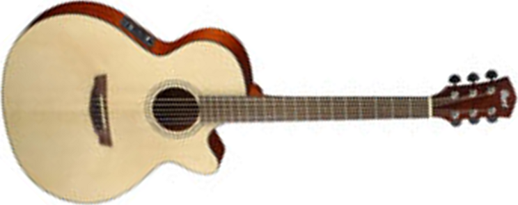 Cort Sfx1f Slim Body Cw Epicea Acajou Ova - Natural Satin - Elektroakustische Gitarre - Main picture