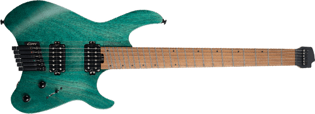 Cort Space G6ms Multiscale 2h Ht Mn - Semi Gloss Turquoise - Multi-Scale Guitar - Main picture