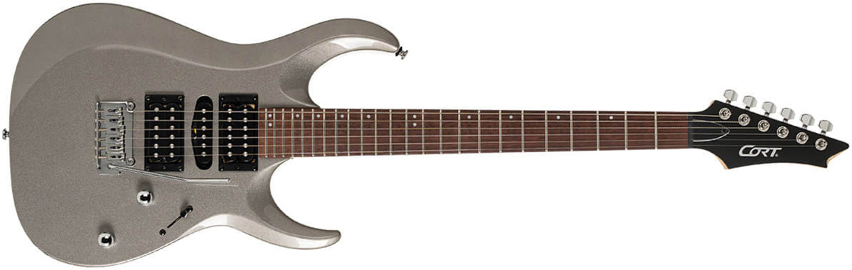 Cort X200 Hsh Trem Jat - Silver - E-Gitarre in Str-Form - Main picture