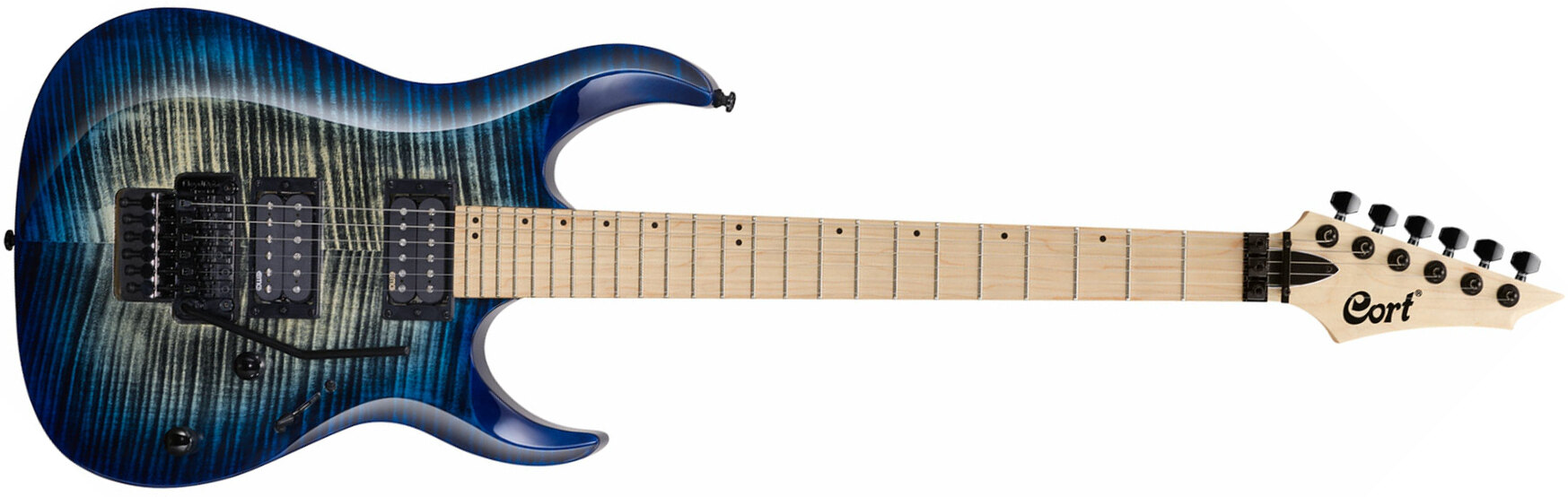 Cort X300 Fr Hh Mn - Blue Burst - E-Gitarre in Str-Form - Main picture