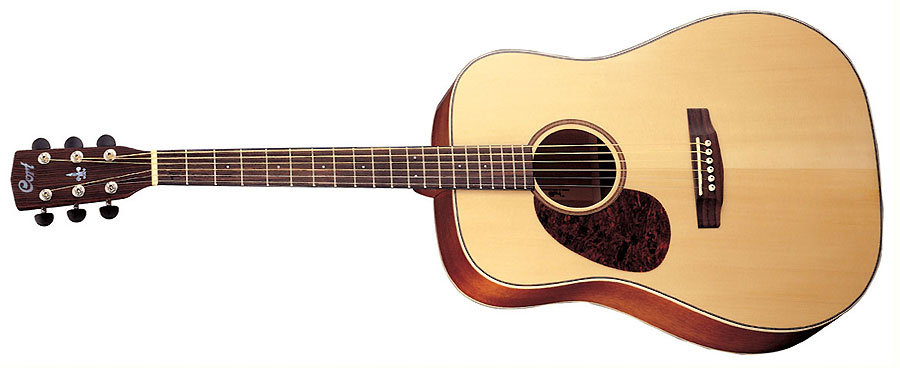 Cort Earth 100 Lh Dreadnought Gaucher Epicea Acajou Ova - Natural Satin - Westerngitarre & electro - Variation 1