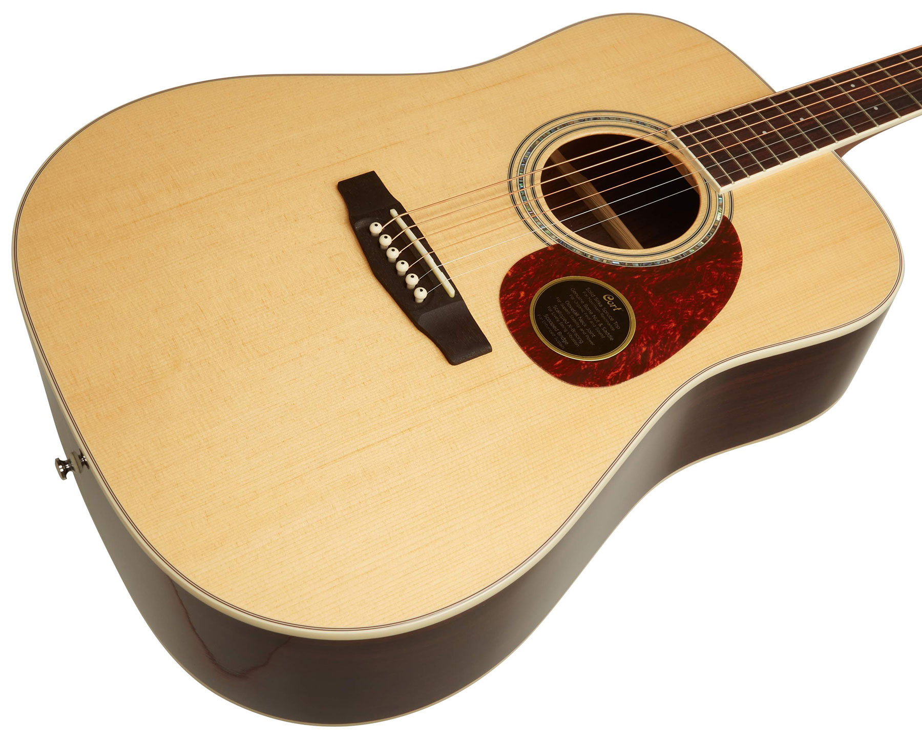 Cort Earth 100 Rosewood Dreadnought Epicea Palissandre Ova - Natural Glossy - Westerngitarre & electro - Variation 2