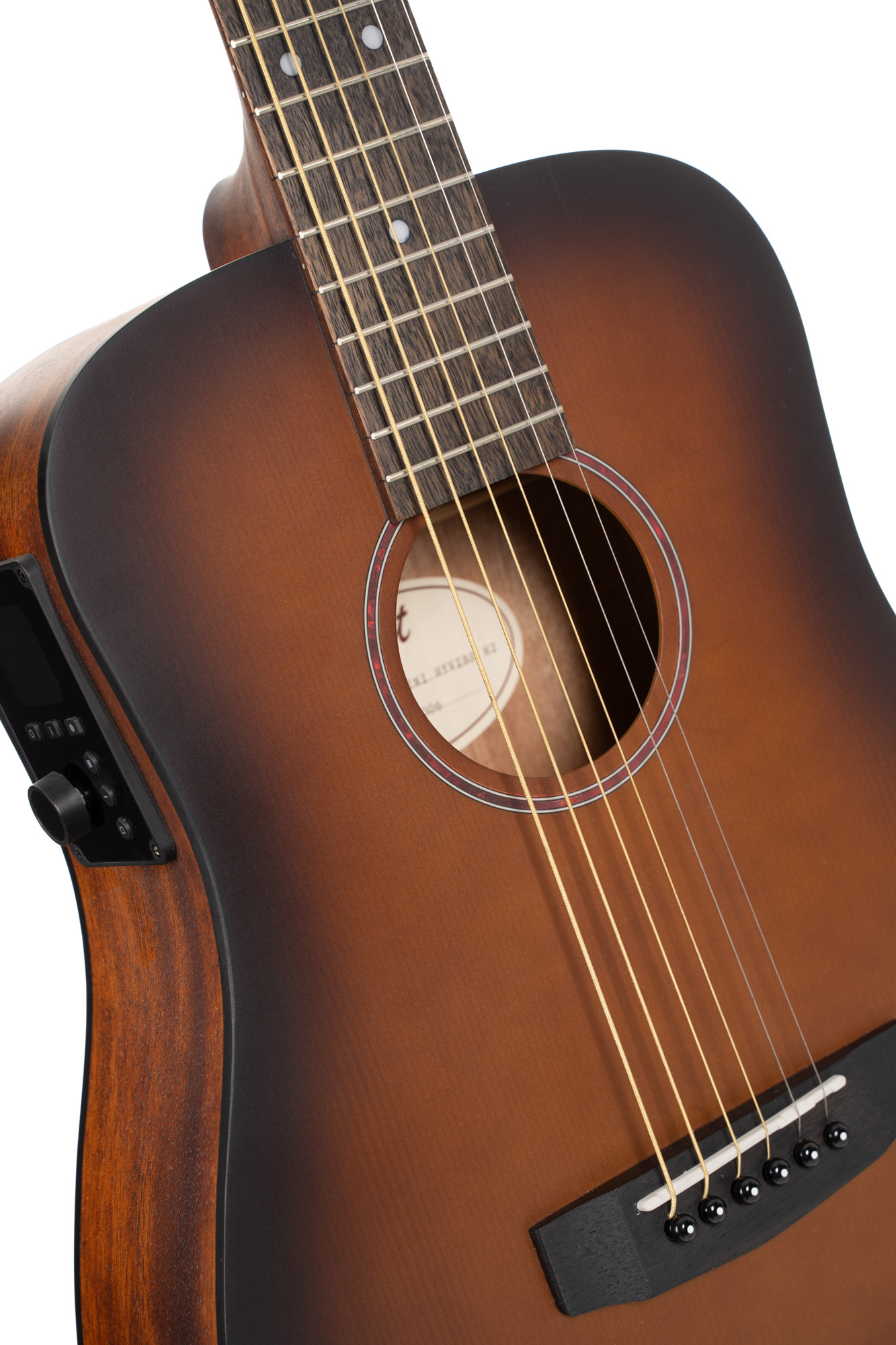 Cort Earth Go Hyvibe Epicea Acajou Lau - Brown Burst - Folk-Gitarre - Variation 4