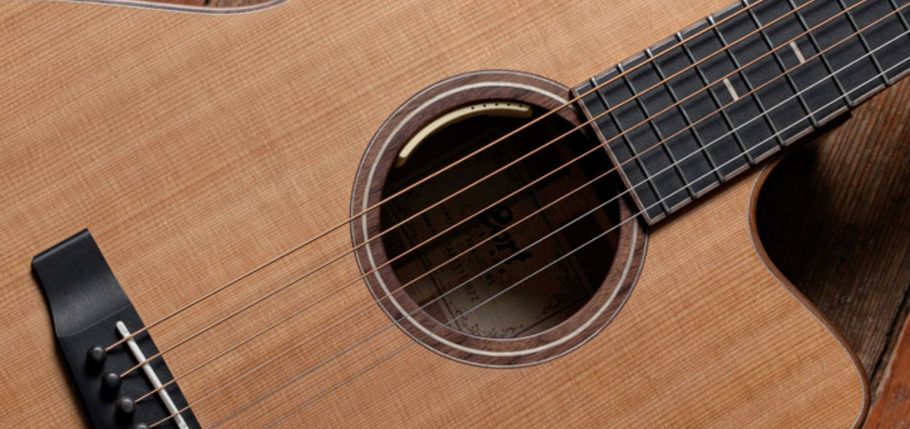 Cort Flow Oc Om Cw Cedre Acajou Eb - Natural Satin - Folk-Gitarre - Variation 6