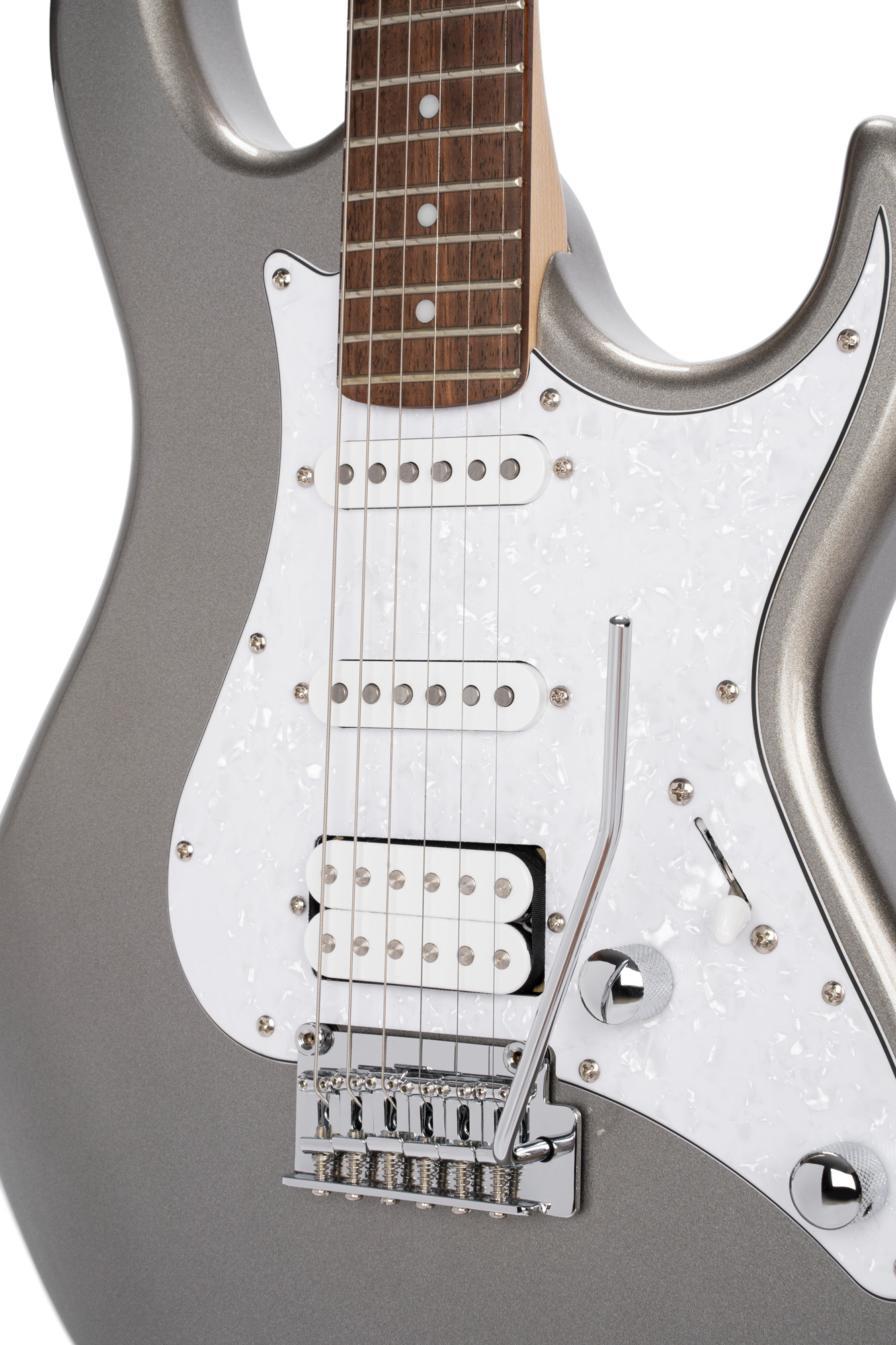 Cort G250 Svm Hss Trem Jat - Metallic Silver - E-Gitarre in Str-Form - Variation 2