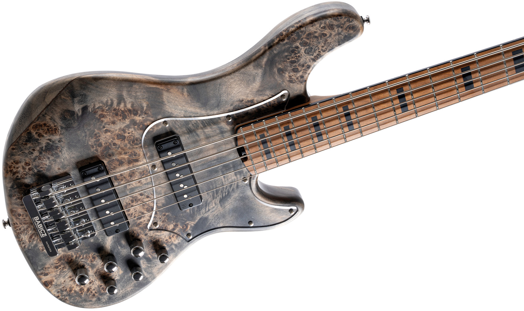 Cort Gb-modern 5c Active Mn - Open Pore Charcoal Gray - Solidbody E-bass - Variation 2