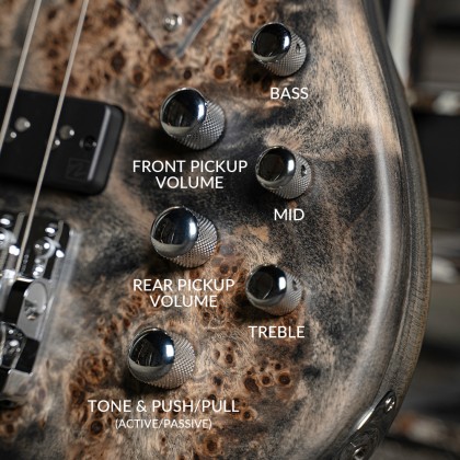 Cort Gb-modern 5c Active Mn - Open Pore Vintage Natural - Solidbody E-bass - Variation 3
