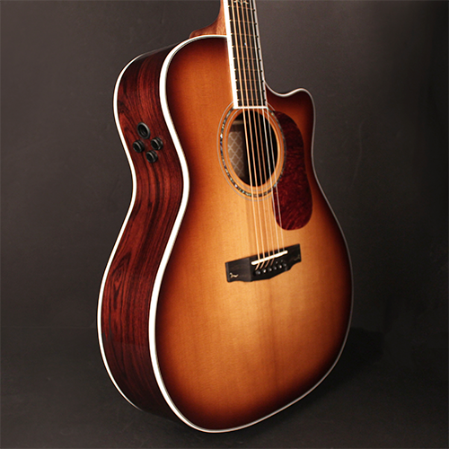 Cort Gold A8 Grand Auditorium Cw Epicea Pau Ferro Eb - Light Burst - Elektroakustische Gitarre - Variation 1