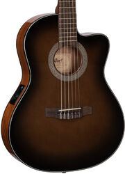 Konzertgitarren 4/4 Cort Jade E Nylon - Dark brown burst