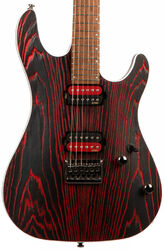 E-gitarre in str-form Cort KX300 - Etched black red