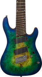 8- und 9-saitige e-gitarre Cort KX508MS - Mariana blue burst