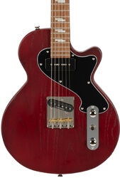 Single-cut-e-gitarre Cort Sunset TC - Open pore burgundy red