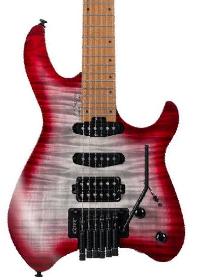 Elektrische reisegitarre Cort Space G6TR - Gloss Lava