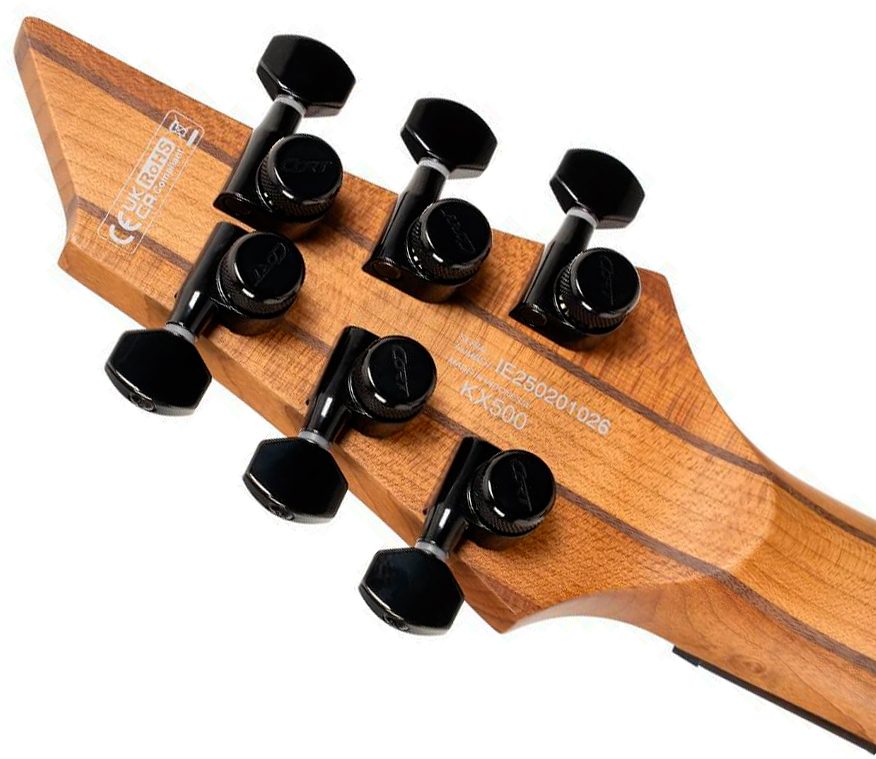 Cort Kx500 2h Seymour Duncan Ht Eb - Natural Black Burst Matte - E-Gitarre aus Metall - Variation 6