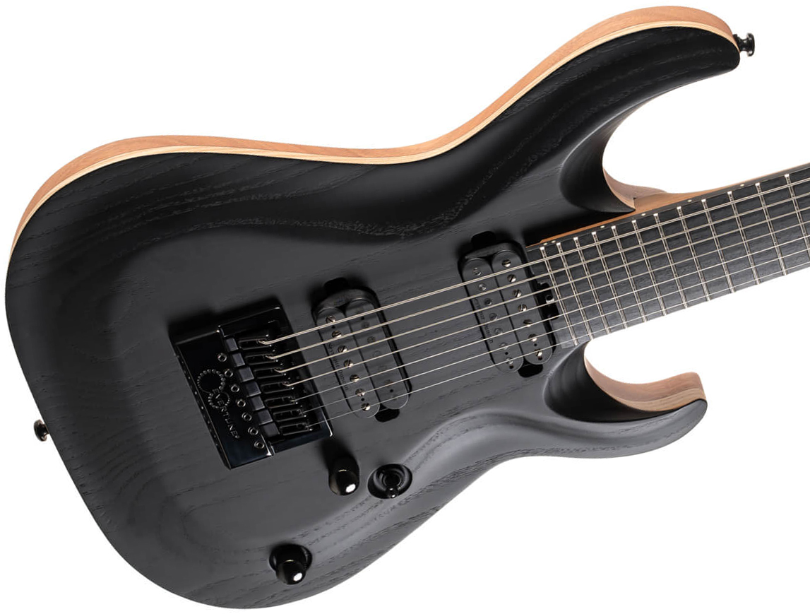 Cort Kx707 Evertune 2h Seymour Duncan Ht Eb - Open Pore Black - 7-saitige E-Gitarre - Variation 2