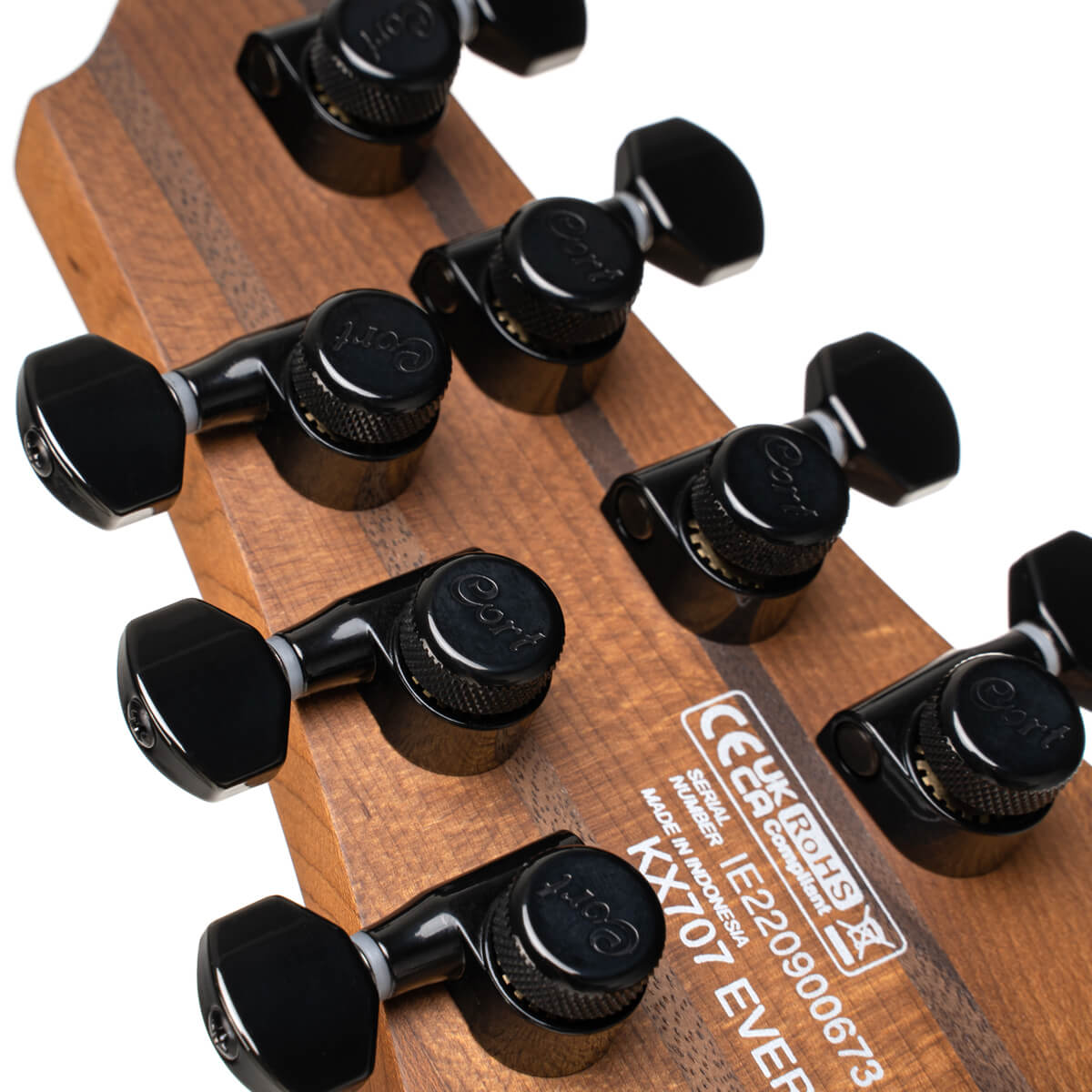 Cort Kx707 Evertune 2h Seymour Duncan Ht Eb - Open Pore Black - 7-saitige E-Gitarre - Variation 8