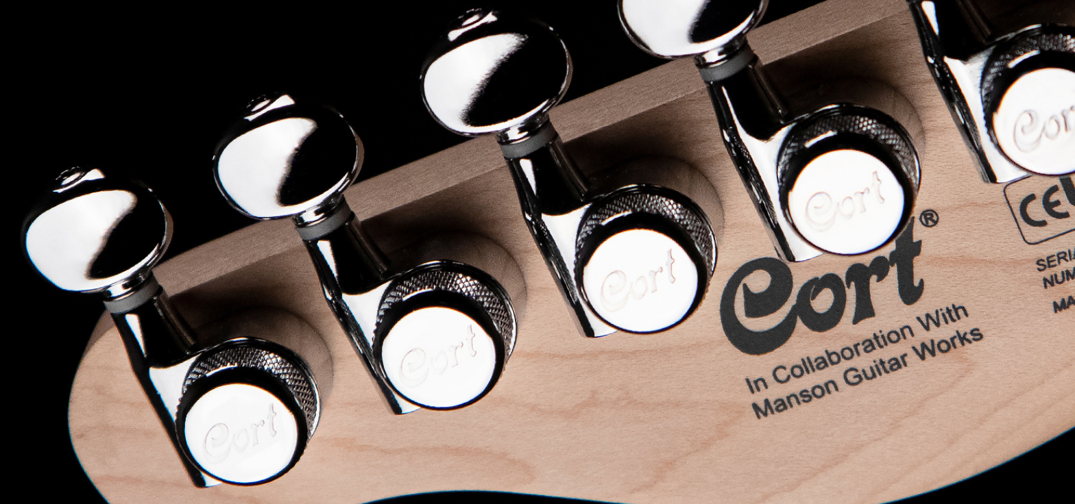 Cort Matthew Bellamy Mbm-1 Signature Hh Ht Lau - Silver Sparkle - Retro-Rock-E-Gitarre - Variation 3