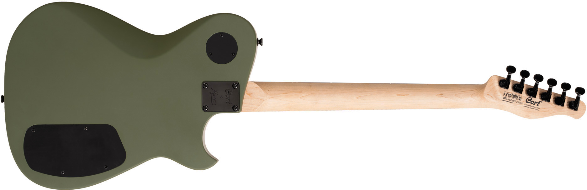 Cort Matthew Bellamy Mbm2h Gaucher Signature 2h Ht Lau - Satin Olive Green - E-Gitarre in Teleform - Variation 1