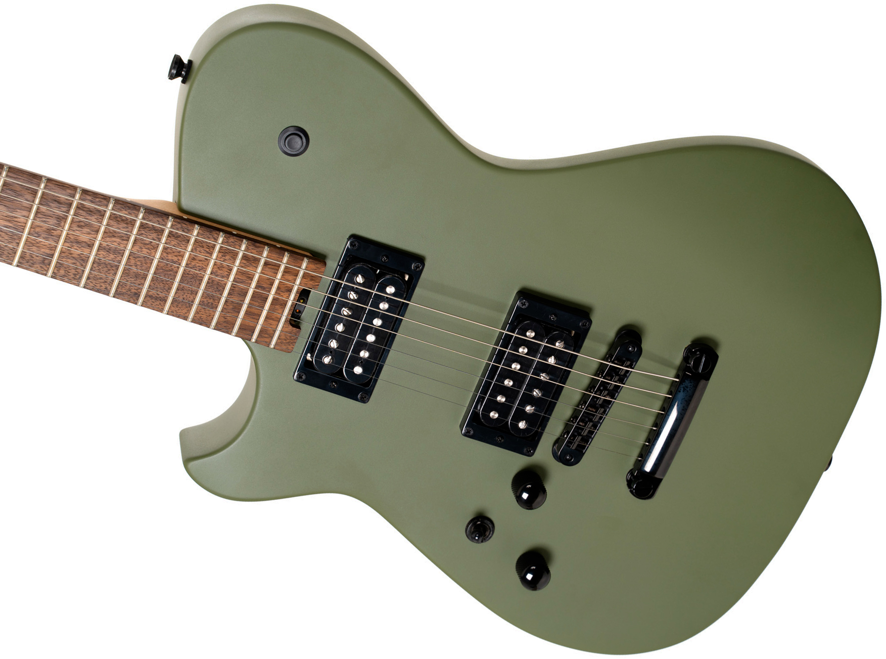 Cort Matthew Bellamy Mbm2h Gaucher Signature 2h Ht Lau - Satin Olive Green - E-Gitarre in Teleform - Variation 2