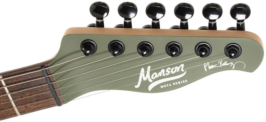 Cort Matthew Bellamy Mbm2h Meta Signature 2h Ht Lau - Satin Olive Green - E-Gitarre in Teleform - Variation 4