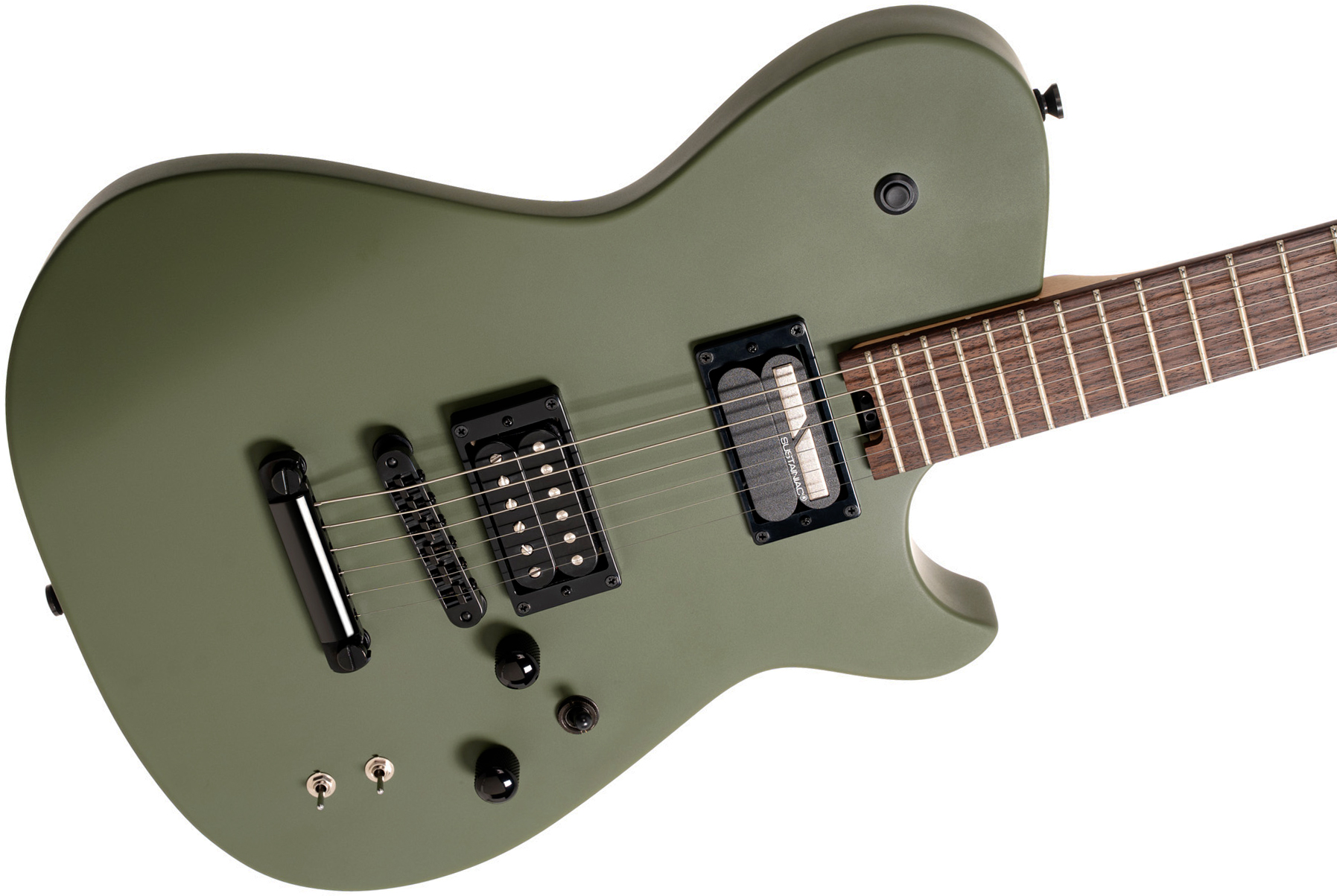 Cort Matthew Bellamy Mbm2h Sustainiac Meta Signature 2h Ht Lau - Satin Olive Green - E-Gitarre in Teleform - Variation 2
