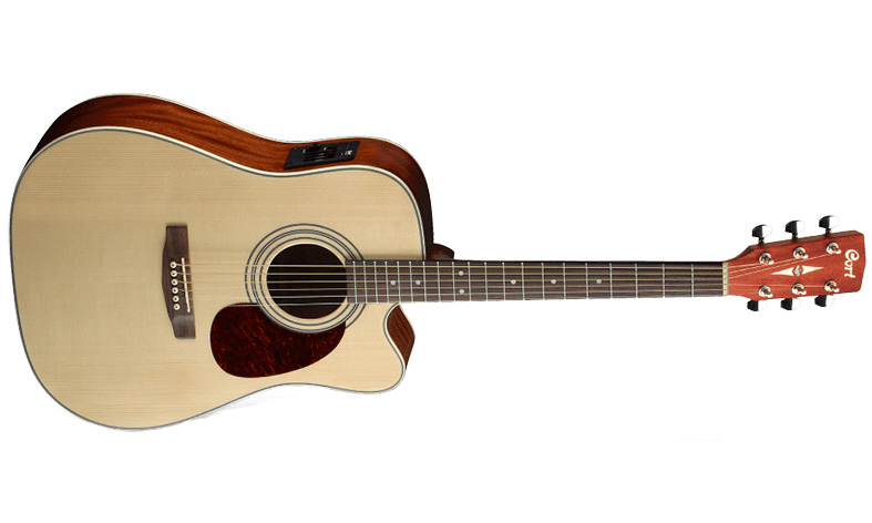 Cort Mr500e Op Dreadnought Cw Epicea Acajou - Open Pore - Elektroakustische Gitarre - Variation 1